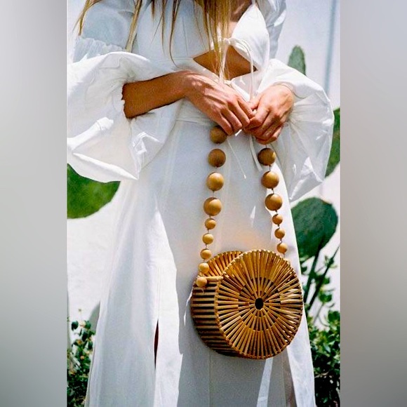 cult gaia Handbags - Cult Gaia Luna bamboo circle bag